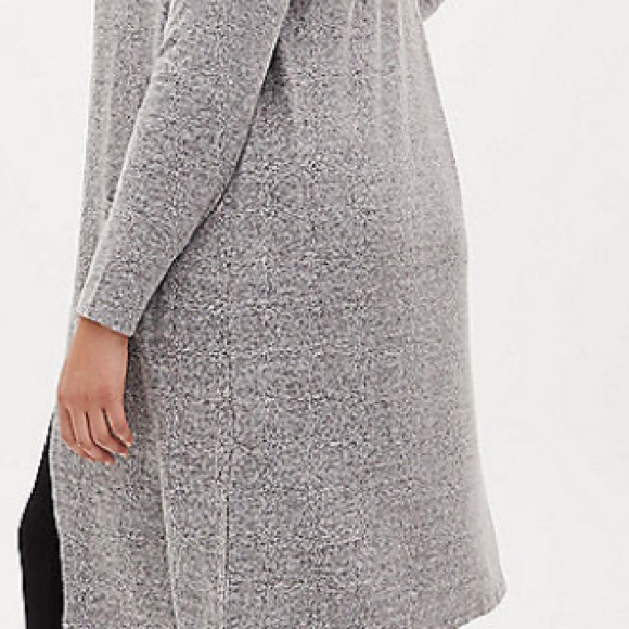 Gray Open Front Cardigan 3X left - Picture 5 of 8